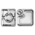 Dipping Tray Dumplings Dish Compartment Plates for Tableware Container