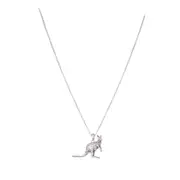 Gibson Gifts Silver Plated Aust Fauna Necklace Kangaroo Womens Jewellery