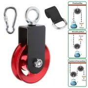 Heavy Duty Lightweight Aluminum Cable Pulleys with Hanging Strap Kit,Snatch B...