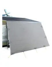 [Weisshorn] Caravan Roll Out Awning Privacy Screens 4.9M X 1.95M Wall Side Sun shade Grey