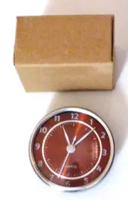 OSTAR Bronze Face Quartz 2-3/4" Round Clock Movement Insert Fit Up DIY HTF