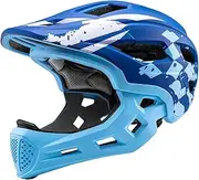 JIEBWCHA Kids Dirt Bike Helmets | Detachable Kids Full Face Helmet | Bicycles Supplies for Racing Motocross Dirt Biking Cycling Downhill Skateboarding Scootering Kart Riding