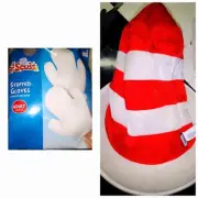 Dr Seuss Cat In The Hat Accessory Costume Adult Stripes Hat Stuffed Gloves