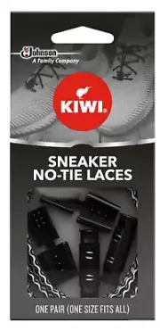 KIWI No Tie Shoelaces | Elastic Shoe Laces for Sneakers and Tennis Shoes | B&W