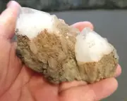 Large Cathedral Quartz crystal cluster specimen...349grams