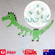 Dinosaur Bunting Garland Happy Birthday Party Banner Flag Hanging Balloons AU
