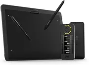 XENCELABS, Drawing Tablet, Wireless Graphic Tablet with Shortcut Keys, Ultrathin Pen Tablet with 2 Battery-Free Stylus, 8192 Levels Pressure, 12" Digital Art Pad for Win/Mac/Linux, Black