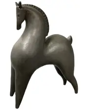 Sagebrook Home 12in Curved Horse Accent