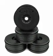 DE Racing "SpeedLine" 1/8 Buggy Wheel (4) (Black) DER-SB-8B