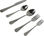 Hoement Essential Silverware Set: 5-Piece Dinnerware Fork Spoon Home Kitchen Cutlery