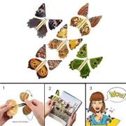 Wrap Magic Flying Butterfly Clockwork Rubber Band Powered Butterfly New
