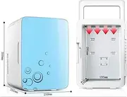 KJLY Refrigerators Mini Fridges Beverage Refrigerators 10 Liter Refrigerator Electric Cooler and Warmer (Color : White)