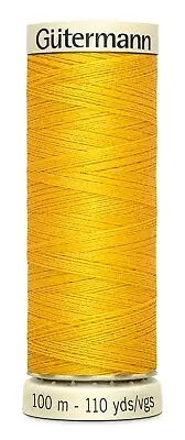 Gutermann 100P-850 Sew-All Thread 110yd-Goldenrod