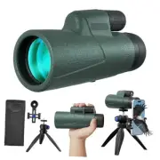 12x50 HD Monocular for Adults High Powered with BAK4 Prism & FMC Green
