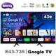 【單機促銷】BenQ 43吋 4K低藍光不閃屏護眼Google TV連網液晶顯示器(E43-735)