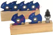 THREE 3 WING SLOTTING CUTTER COLLET ROUTER BIT SLOTS GROOVES SPLINE TONGUE JOINT