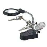 LED Desk Lamp Magnifying Magnifier Glass With Light Table Stand Clamp For Read