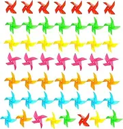 Windmill Decorations | 50X Windmill for Party,Multifunctional Colorful Yard Art Pinwheels for Garden Outdoor Wedding Scene