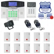 Wireless Home Security System 2-Way LCD Remote Burglar Alarm VOIP Phone Line FW