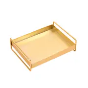 Nordic Light Luxury Metal Storage Baskets Tray Home Desktop Cosmetics Jewelry Snacks Tea Table Plate Sundries Tray