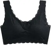 [Generic] 2 Cup Push up Bra Summer New Seamless Sexy Lace Bra Gathered Women's Detachable Chest Pad Vest Style Sports Underwear Women Padded Sports Bras