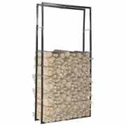 Heavy-Duty Steel Log Holder Rack Storage Unit Firewood Lumber Wood Organizer