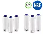 6x Water Filter For Delonghi Magnifica S Automatic Coffee Machine ECAM22110SB