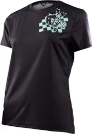 Troy Lee Designs Lilium Micayla Gatto Ladies Short Sleeve Bicycle Jersey, black, Size XL for Women