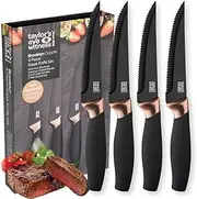 Taylors Eye Witness Brooklyn 4 Piece Steak Knife Set in Black and Copper