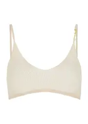 Jacquemus Le Bandeau Pralu Rib-knit bra top - Beige S (UK8-10 / S)
