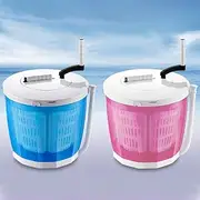 Mini Washing Machine Hand Cranked Washer Portable Manual Non-Electric Washer Spin Dryer for Camping,Apartments,Counter Top Laundry Machine Single Tub 3kg/6.6lbs
