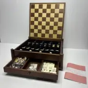 Civil War Chess Set- History Channel Life Member, Backgammon, Cribbage &more