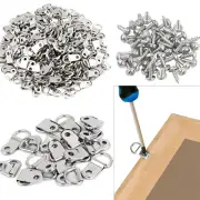 Strong Metal Hooks D Ring Hooks With Screws Picture Frame Hanging Hooks 10-100
