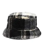 [Il Gufo] Il Gufo Checked teddy bucket hat Inch 19.7 black