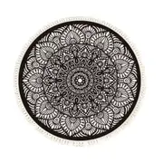SOGA 120cm Mandala Modern Ethnic Tassel Print Anti-slip Doormat, Home Decor