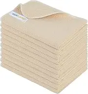 SINLAND Microfiber Dish Towels for Drying Dishes Premium Sublimation Blank Towels Fast Drying Tea Towel Polyester Kitchen Towel 16 Inch X 24 Inch 10 Pack Cream