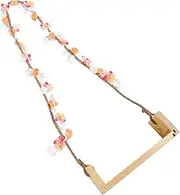 UPKOCH Wooden Swing for Newborns Vintage Photoshoot Prop Floral Design Durable Posing Accessory for Nursery Decor for Showers and Special Events