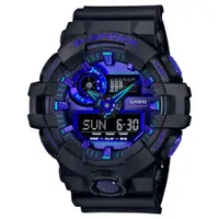 在飛比找PChome24h購物優惠-CASIO 卡西歐 G-SHOCK 黑紫藍GA-700VB-