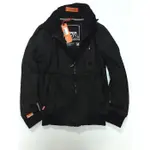 跩狗嚴選 極度乾燥 SUPERDRY MOODY 拋光上蠟純棉 油布 防風 格子布 夾克 立領 外套 深藍橘 薄款 黑色