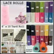 Lace Tulle Fabric Roll 6" 10 Yard 9mtr Wedding decoration chair sash tablerunner