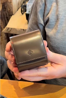 Patek Philippe Brown Leather Single Watch Travel Case – Luxury Storage