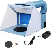 TUFFIOM Airbrush Spay Booth w/LED Lights Fan Filter & 6ft Exhaust Hose, Portable