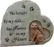 OFFSCH Puppy Monument Statue Cat Ornament Outdoor Pet Figurine Cat Memorial Headstone Cat Memorial Stone for Garden Resin Pet Grave Stone Cat Tombstone Statue Pet Memorial Stones