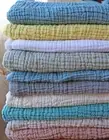 Muslin Throw Blanket, Bedding Coverlet, Muslin Bedspread, California King Double