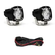Baja Designs S1 Black Wide Cornering 5000K 2,375 Lumens LED Light Pair & Harness
