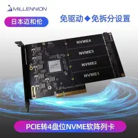 在飛比找Yahoo!奇摩拍賣優惠-免主板拆分邁和倫PCIe轉M.2 NVME SSD 4四盤軟