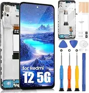 LCD Display for Xiaomi Redmi 12 5G Display for Redmi 12 5G 23076RN4BI 23076RN8DY LCD Screen Touchscreen Assembly with Repair Kit (6.79 Inches, Black with Frame)
