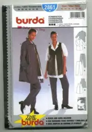 Uncut / Unopened Burda Pattern # 2861 Vest , Jacket, & Pants Sizes 10 - 20