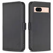 BINFEN COLOR Shockproof PU Leather+TPU Flip Wallet Style Phone Case For Google Pixel 8a