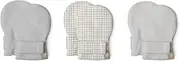 [goumikids] 3 Pack Stay-On Mitts Storm Gray, Gridlock and Desert Mist, 0-3 Months, Storm Gray+gridlock+desert Mist
